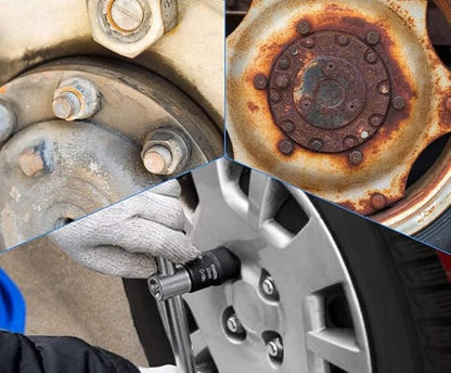 🔥HOT SALE🔥💯1/2' Drive Impact Bolt Nut Extractor Set, 5pcs Locking Wheel Lug Nut Remover Kit