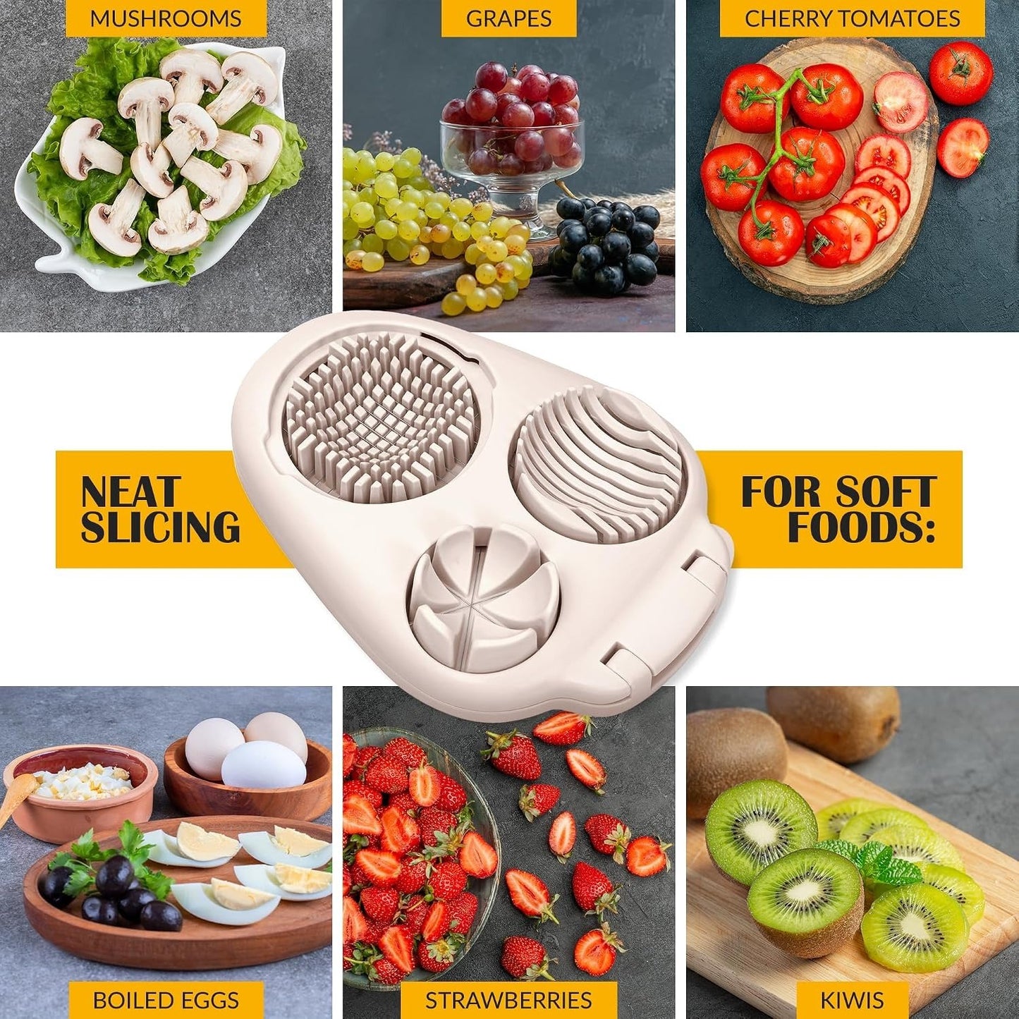 🥗Kitchen Essentials 🔪 3-in-1 Egg Slicer – Dice, Wedge, or Slice