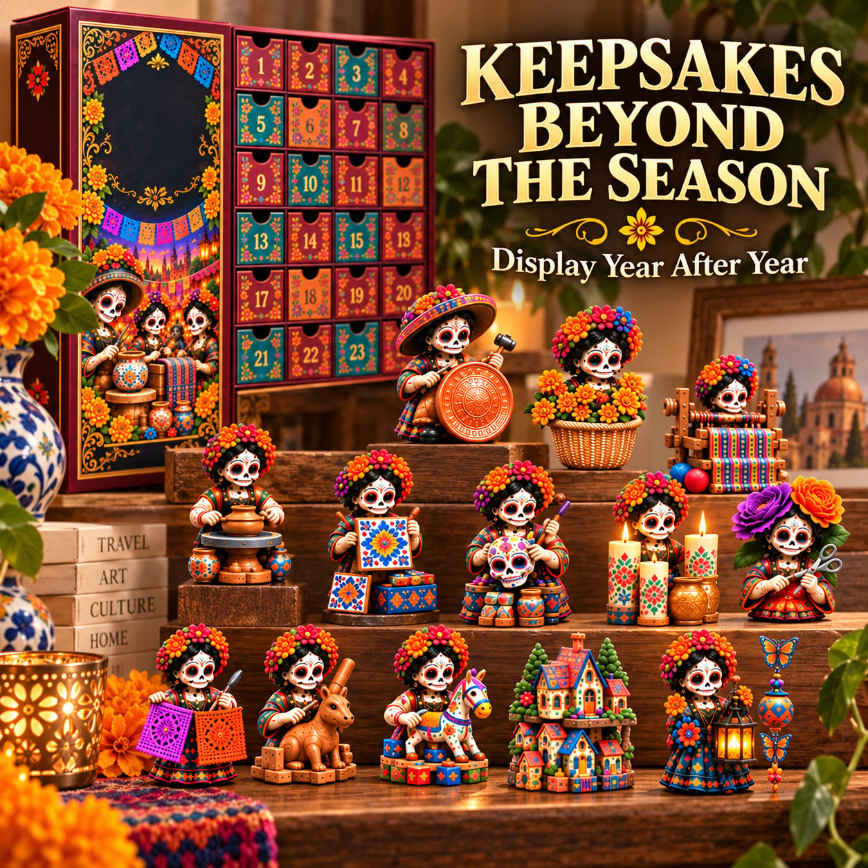 Día de Muertos Collector Advent Calendar – 24 Miniature Figurines
