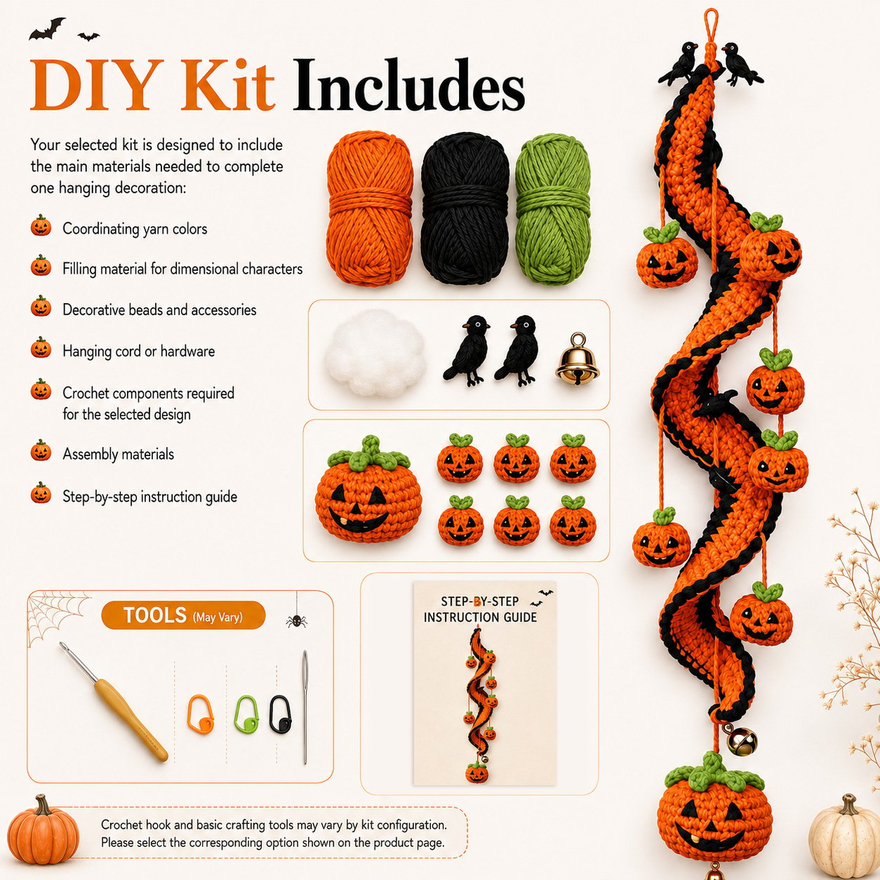 🔥Last Day 50% OFF - 🎃 Enchanted Halloween Crochet Spiral DIY Kit - Buy 2 Get Free Shipping