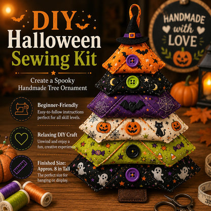 🎄 Layered Fabric Tree Ornament DIY Sewing Kit 🎁 Create A Cozy Handmade Fabric Tree Ornament  ✨