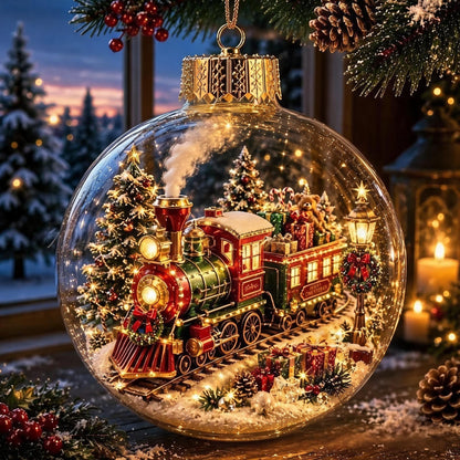 🎄Glowing Christmas Diorama Ornament | Mini Light-Up Holiday Scenes with Cozy Warm Glow & Ready-to-Hang Design ✨
