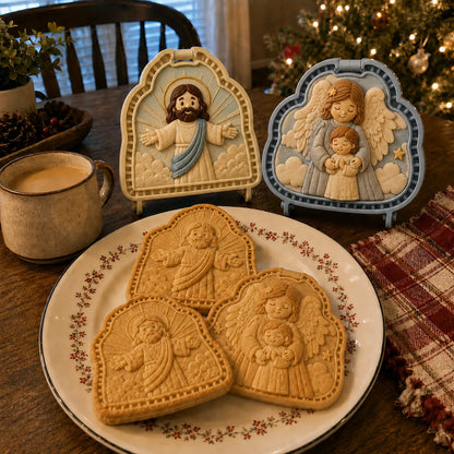 ⏳ Last Day 49% OFF – ✝️ 16-Design Christian Mini Pie Mold Collection | Reusable Embossed Molds for Shaping Detailed Jesus, Mary, Angels, Crosses, Dove & Faith-Inspired Pies 🥧✨