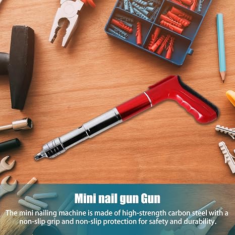 Portable Manual Nail Shooting Gun-Mini Steel Nail Gun with Ergonomic Handle