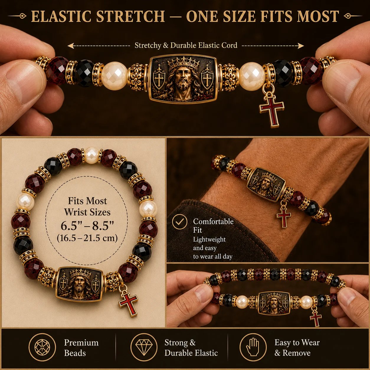 ✝️ Limited Edition Faith Bracelet Collection 2026 | 5 Sacred Designs, Comfortable Stretch Fit & Matching Devotional Gift Box 👑🕊️✨