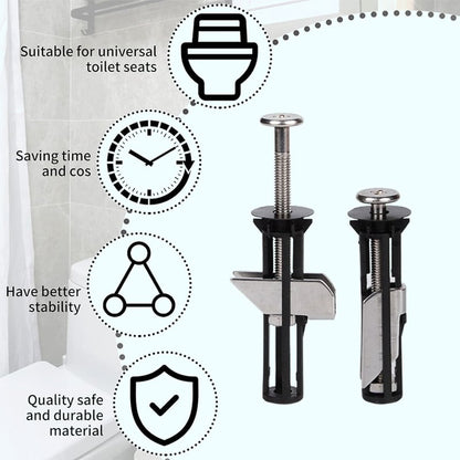 🎉✨ Universal Toilet Seat Bolt Kit - Quick Release & Easy Install