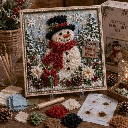 🔥2026 HOT SALE 49% OFF 💥🎄 3D Christmas Fabric Poke Art DIY Craft Kit