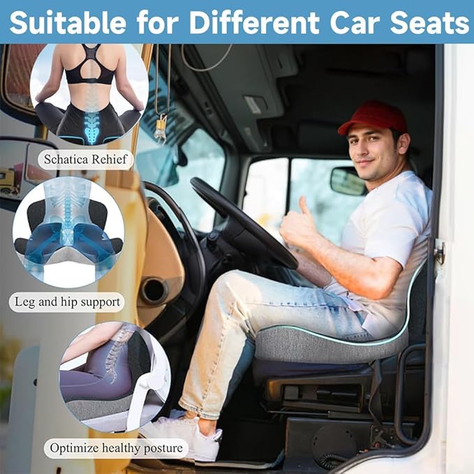 🔥Non-Slip Memory Foam Seat