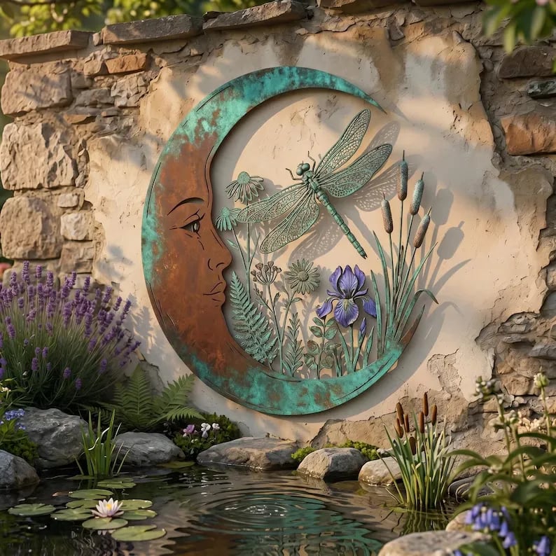🌜Dragonfly Moon Wall Decor