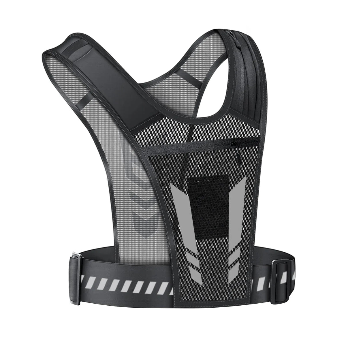 Hands-free reflective running vest