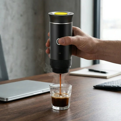 Portable Espresso Coffee Maker – 15-Bar Rechargeable Travel Coffee Machine