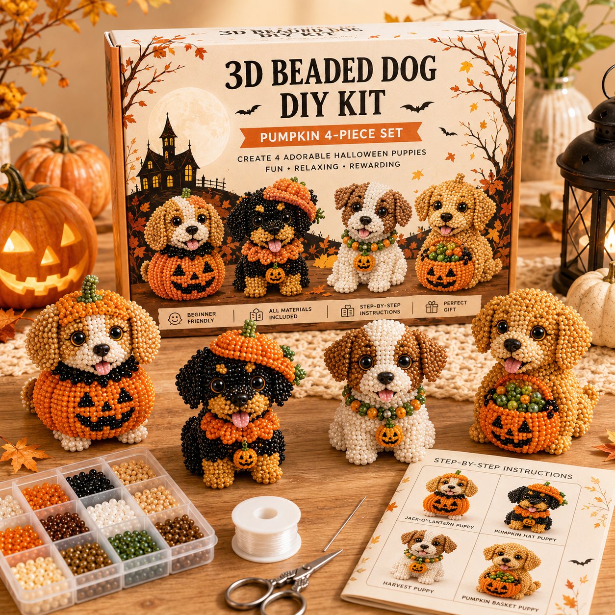 🎁🐶🎃🐶3D Halloween Dog DIY Art Set
