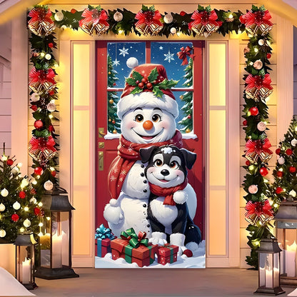 ⏰LAST DAY 50% OFF 🎅 🚪Santa & Reindeer Christmas Door Cover