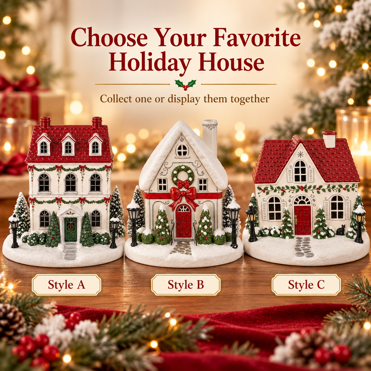 🎅 Lighted Christmas Village Aroma Diffuser – Chimney Mist & Glowing Windows
