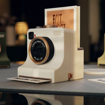 3D Printed Latte Art Camera | One-Touch Coffee Stencil Printer Kit
