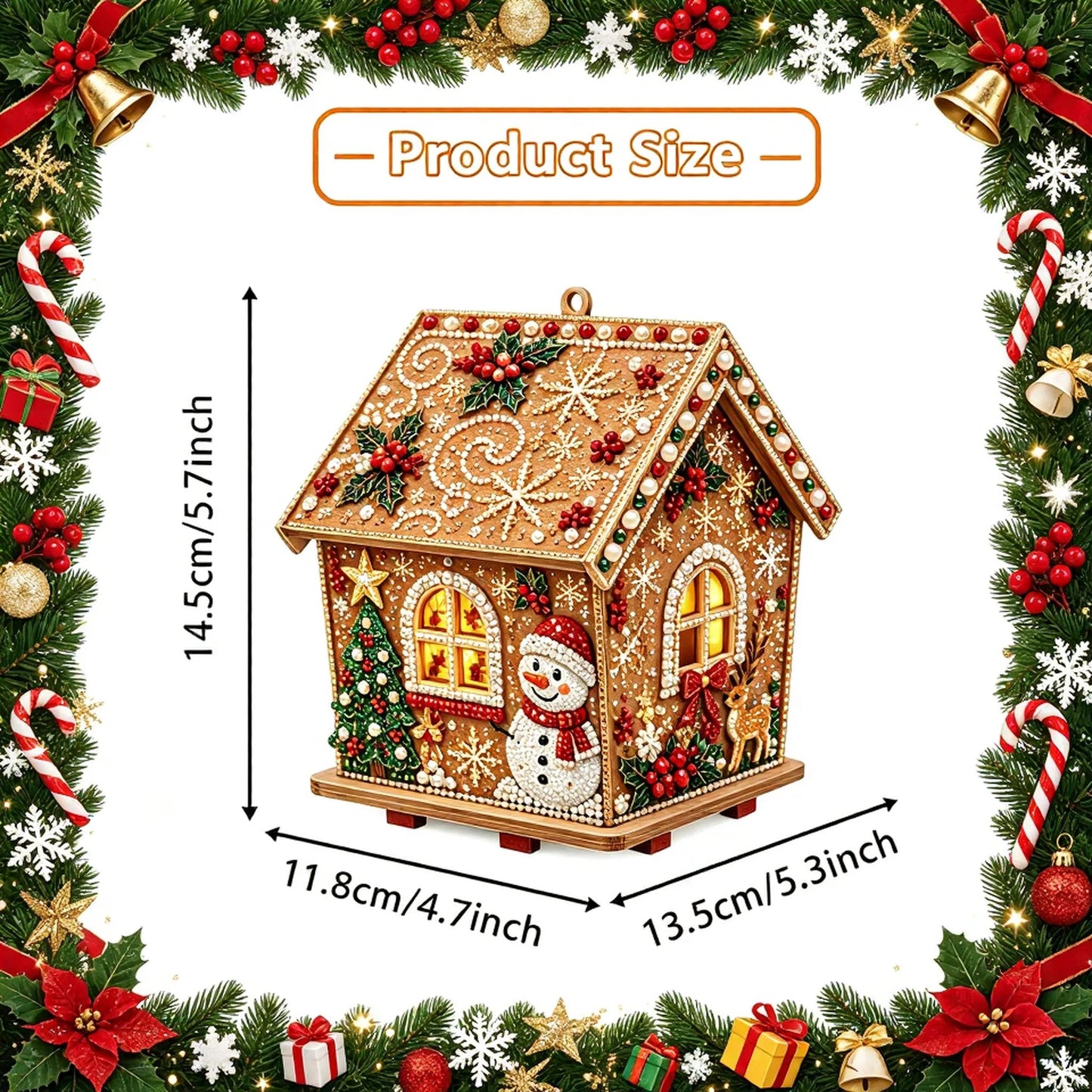 🔥 LAST DAY 49% OFF – 🎄Christmas Pearl Cottage Art Kit | Pre-Cut Wooden Panels, Sparkling Rhinestones, Pearl Beads & Complete Tools for a 3D Holiday House ✨
