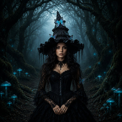 🦋 🧙Mystical Butterfly Witch Hat – 🖤Enchant Your Halloween Look(📦Buy 2 Free Shipping)