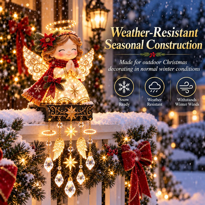 Christmas Angel Porch Railing Lights