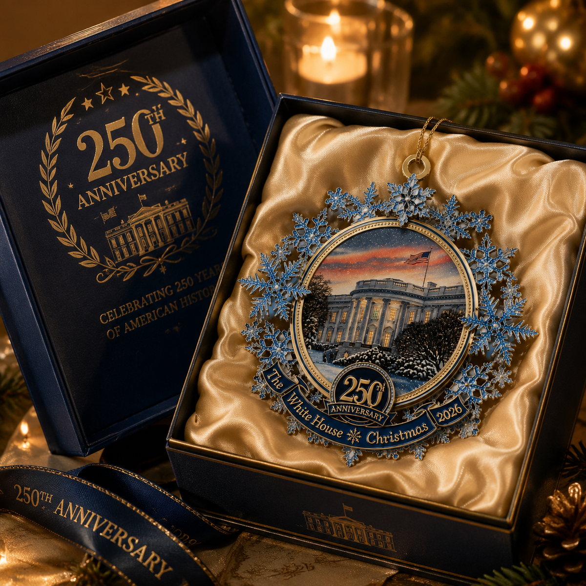 White House 250th Anniversary Christmas Commemorative Ornament – Limited Edition