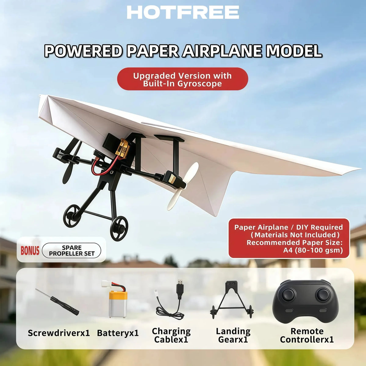✈️ RC Paper Airplane Kit – DIY Flying Fun