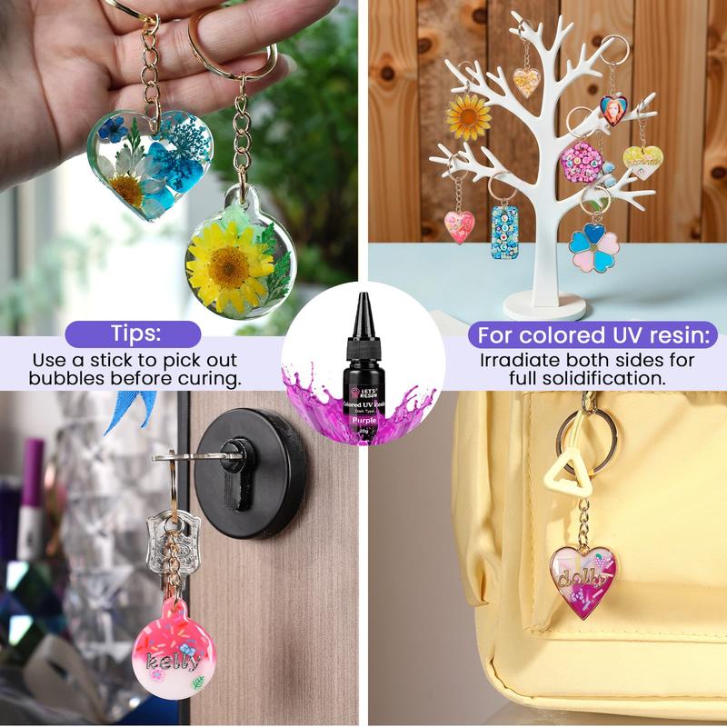 ⭐HOT SALE 49% OFF - 🎨Instant Creation UV Resin Craft Kit: 12 Colors with Light & Tools