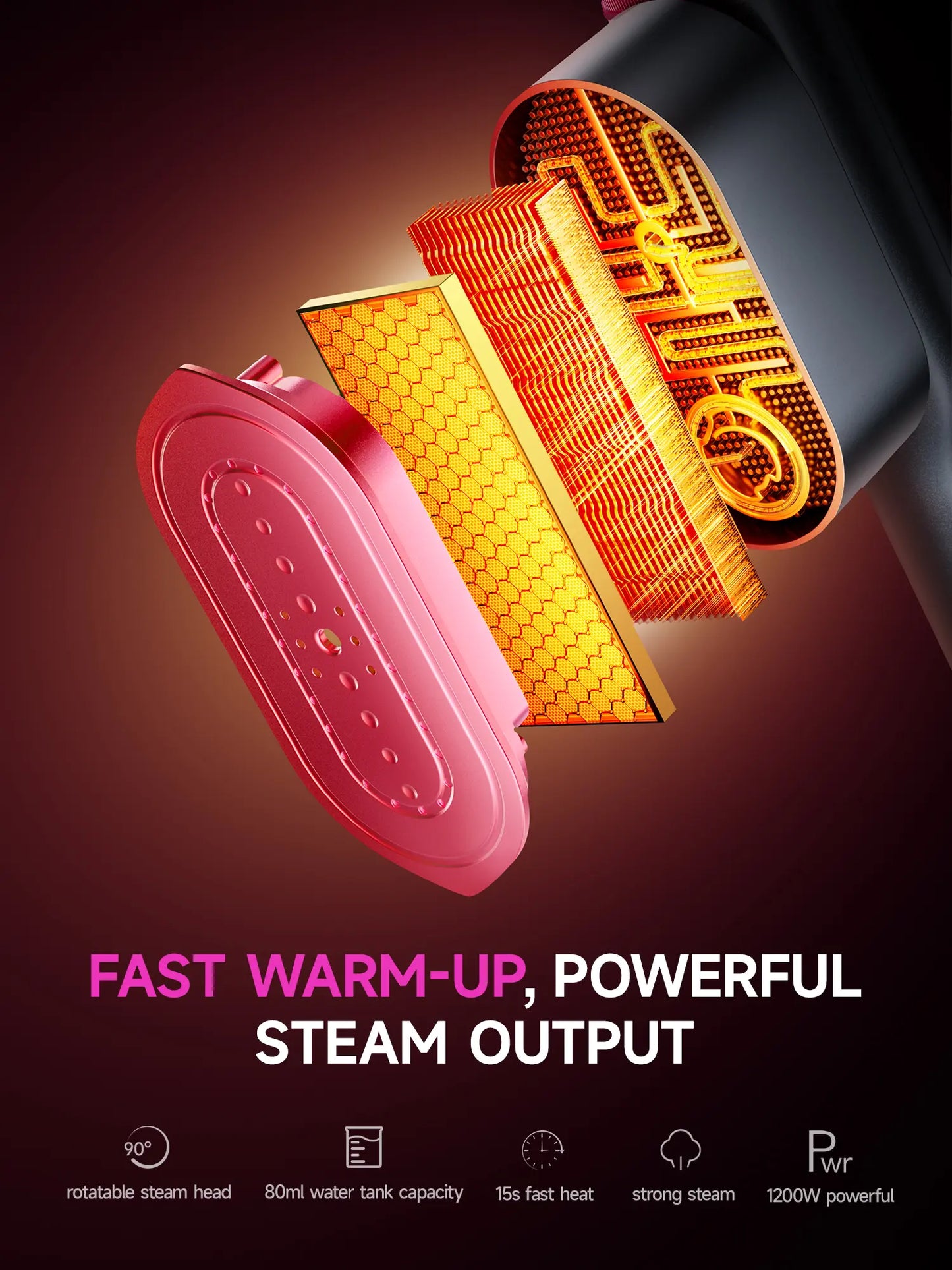 2026 Upgrade Garment Steamer for Clothes, Portable Travel Clothing Steamer Iron
