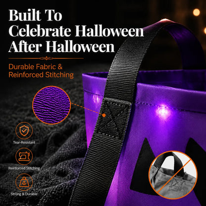 🔥Ready for Spooky Season – Reusable LED Halloween Treat Bags🎃