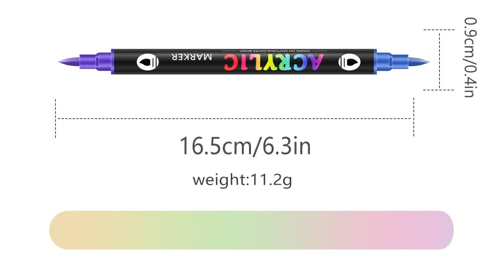 🎉🔥49%OFF - Dual Tip Acrylic Paint Pen Marker - 24/48/72 Colours