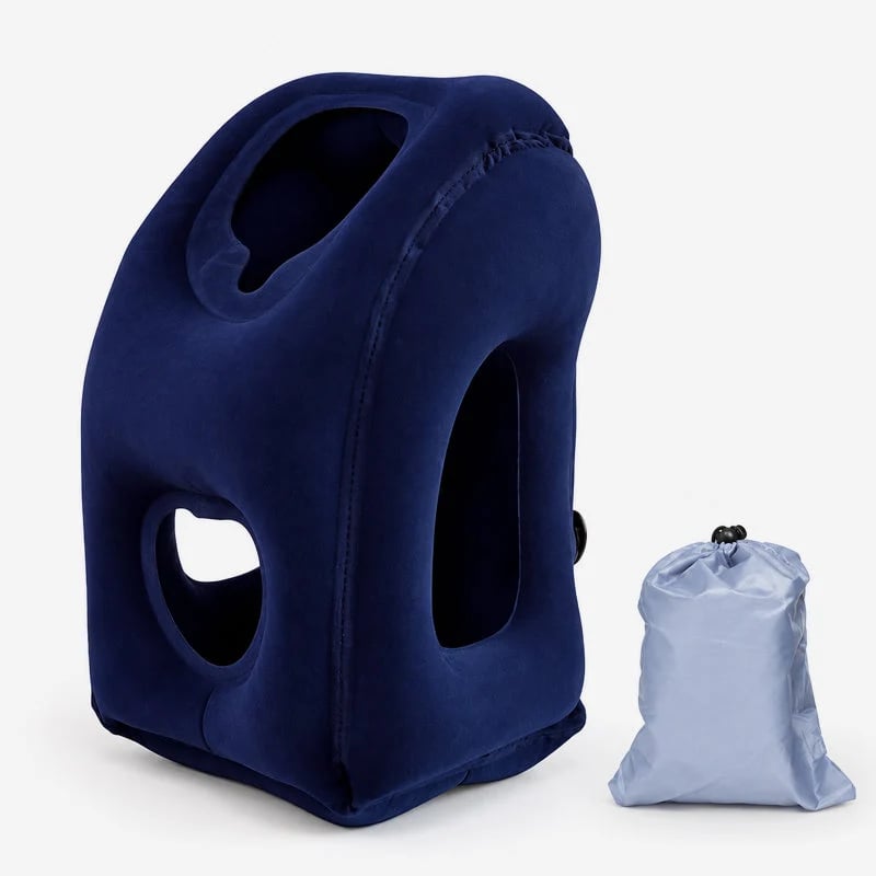 🛫💤 Ultra-Light Foldable Inflatable Travel Pillow | Portable Neck, Face & Arm Support for Trips ❤️