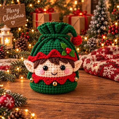 Christmas Crochet Character Gift Pouch – 12 Festive Designs
