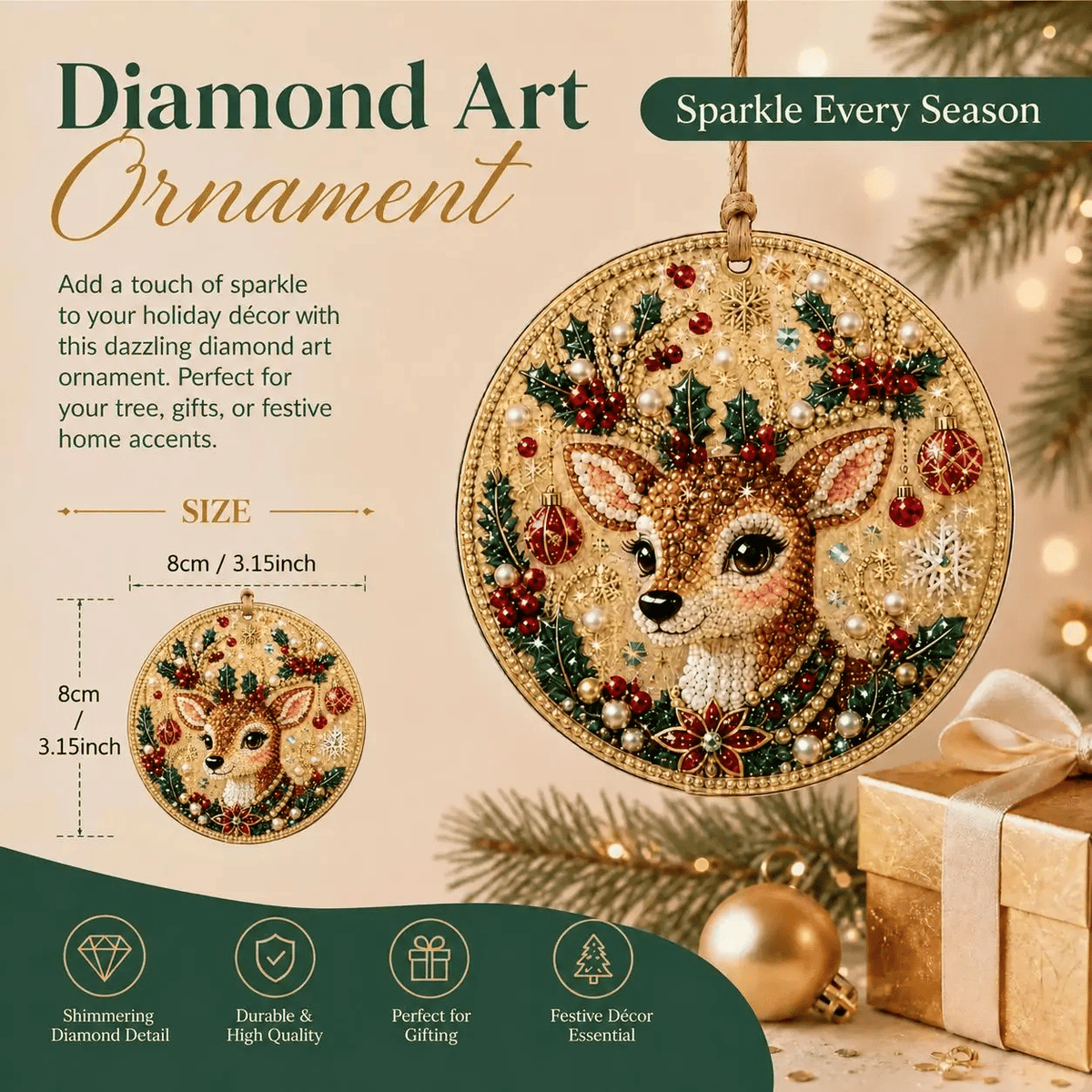 🔥Only $9.99 Last Day Promotion!🎄Christmas DIY Diamond Painting Ornaments Kit (6 PCS)🎅