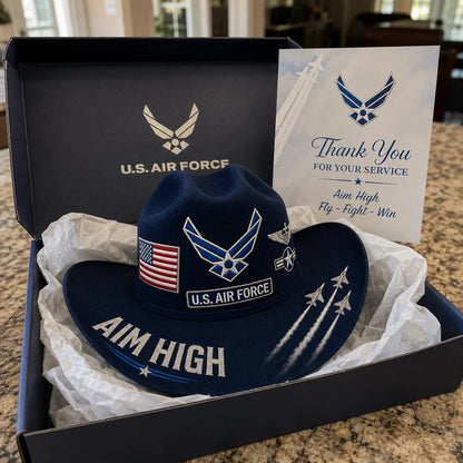 ✈️Last Day Promo: 49% OFF 🎖️ - U.S. Air Force Aim High Tribute Cowboy Hat
