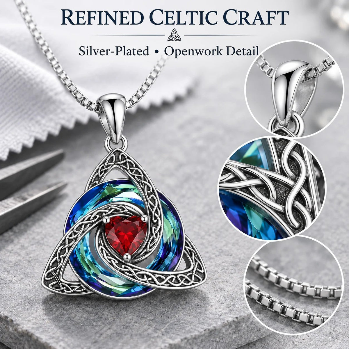 🔥Last Day Only＄9.99🛡️Celtic Birthstone Shield: Wear Your Protection & Story ✨