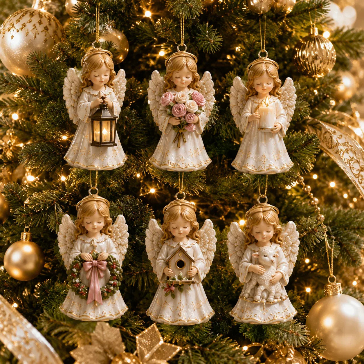 ⏳ Last Day 49% OFF – 👼 24-Day Angel Christmas Advent Calendar | 24 Unique Faith-Inspired Angel Ornaments with Hanging Loops for Daily Advent Surprises & Tree Display 🎄✨