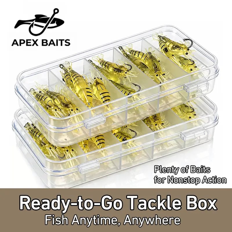 🦐 1.5‑Inch Realistic Shrimp Soft Fishing Lures (30 pcs/60pcs/90pcs)