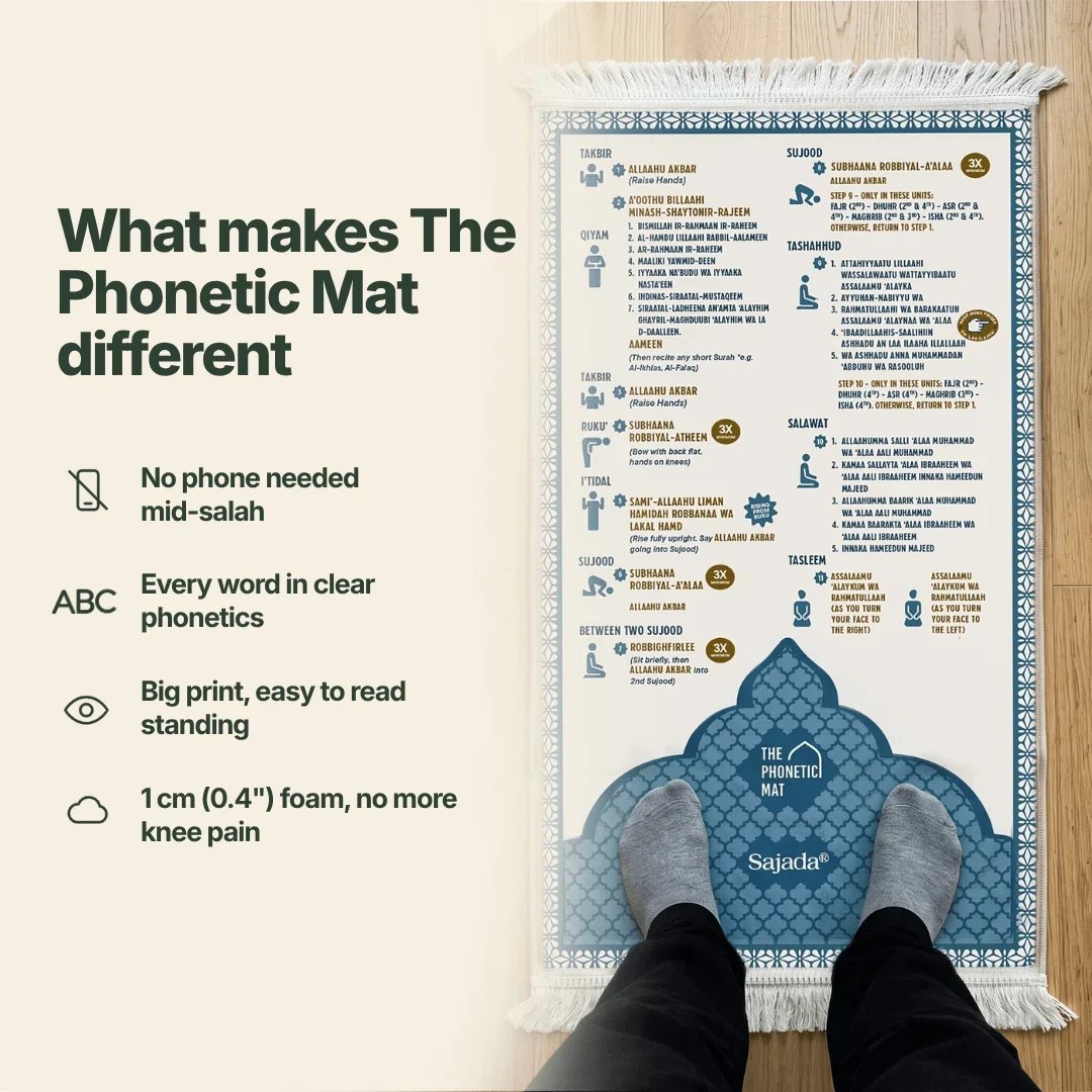 Step-by-Step Phonetic Padded Prayer Mat