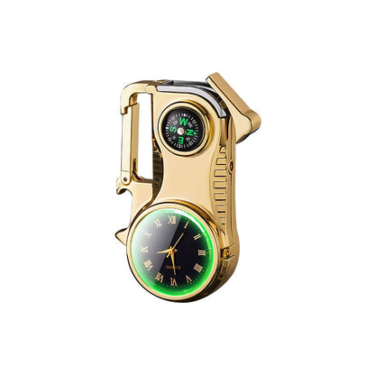 Multifunctional lighter with watch🔥 — — Watch/compass/keychain/bottle opener/cool lamp in one