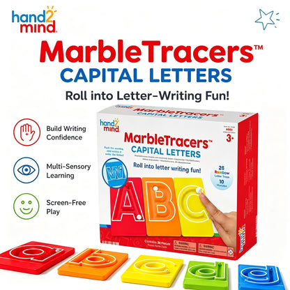 🔤Marble Tracers - Lowercase Letters🌀Roll Into Letter-Writing Fun!🎁Activity Guide Include FREE Letter Formation Poem