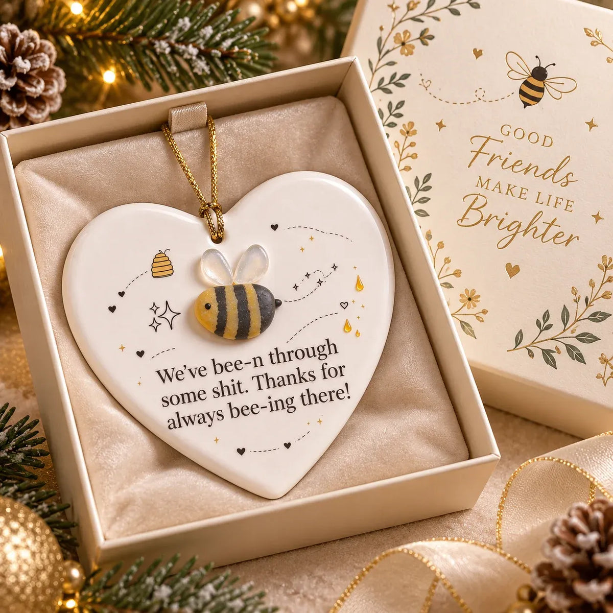 🐝💛Funny Bee Sea Glass Keepsake