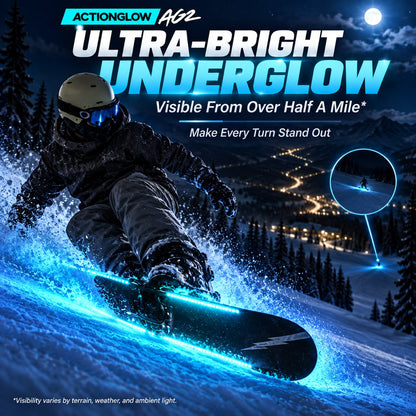 Waterproof LED Snowboard Lights – 7-Color Underglow Kit with 3 Brightness Levels & Easy 5-Minute Install