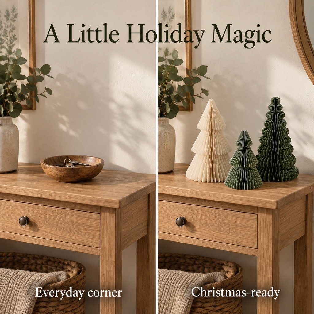 Fold-Flat Honeycomb Christmas Tree Sets