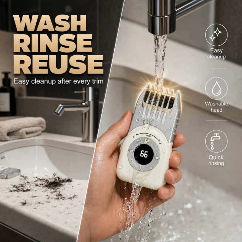 ✂️📱 Cordless Hair Clipper – 4-in-1, Waterproof, USB-C – for Hair & Beard! 🌟
