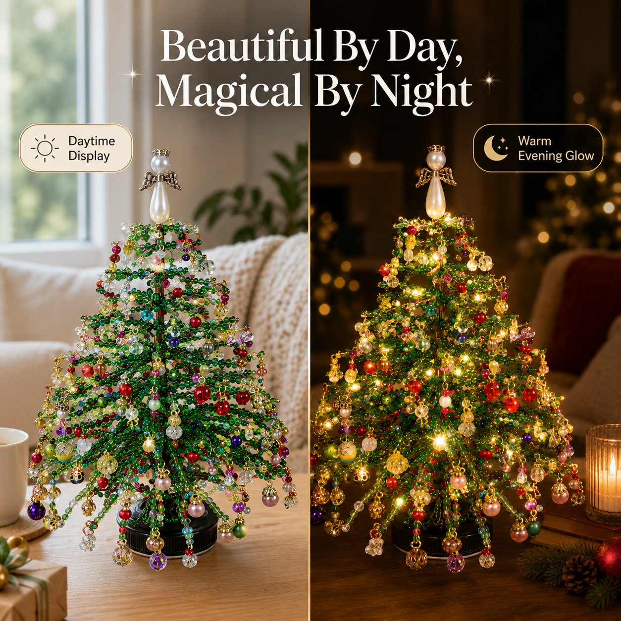🔥Last Day 50% OFF🎄✨ DIY Beaded Christmas Tree Kit – 🎅Create Your Own Sparkling Holiday Decoration