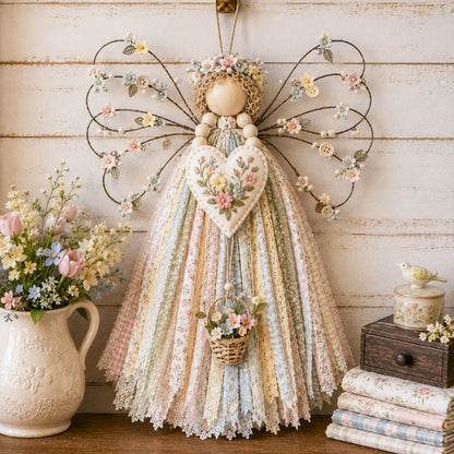 🔥LAST DAY 50% OFF - 🪽 Angel Fabric Hanging DIY Kit - Stitch a Little Blessing That Stays Forever