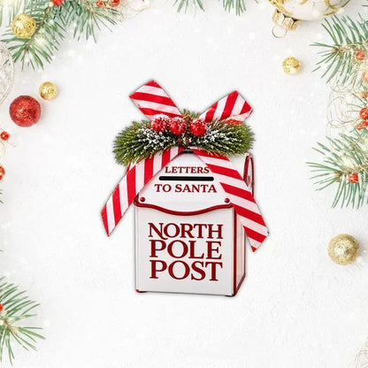 🎅🎄 Santa’s North Pole Post Box – Christmas Mailbox Ornament & Sweet Surprise Gift Box 🎁