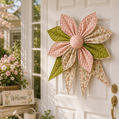 🎀 Oversized Quilted Bow Sewing Kit | Coordinated Printed Fabrics, Soft Batting, Pre-Designed Templates & Complete Supplies for a Full 23–25 in Statement Bow 🍁✨