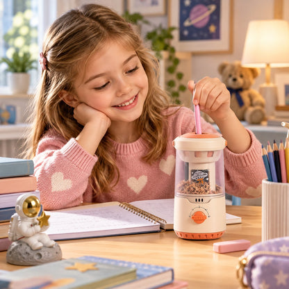 Automatic Electric Pencil Sharpener: Safe Smart Pencil Sharpener for Kids Homework & Classroom Study
