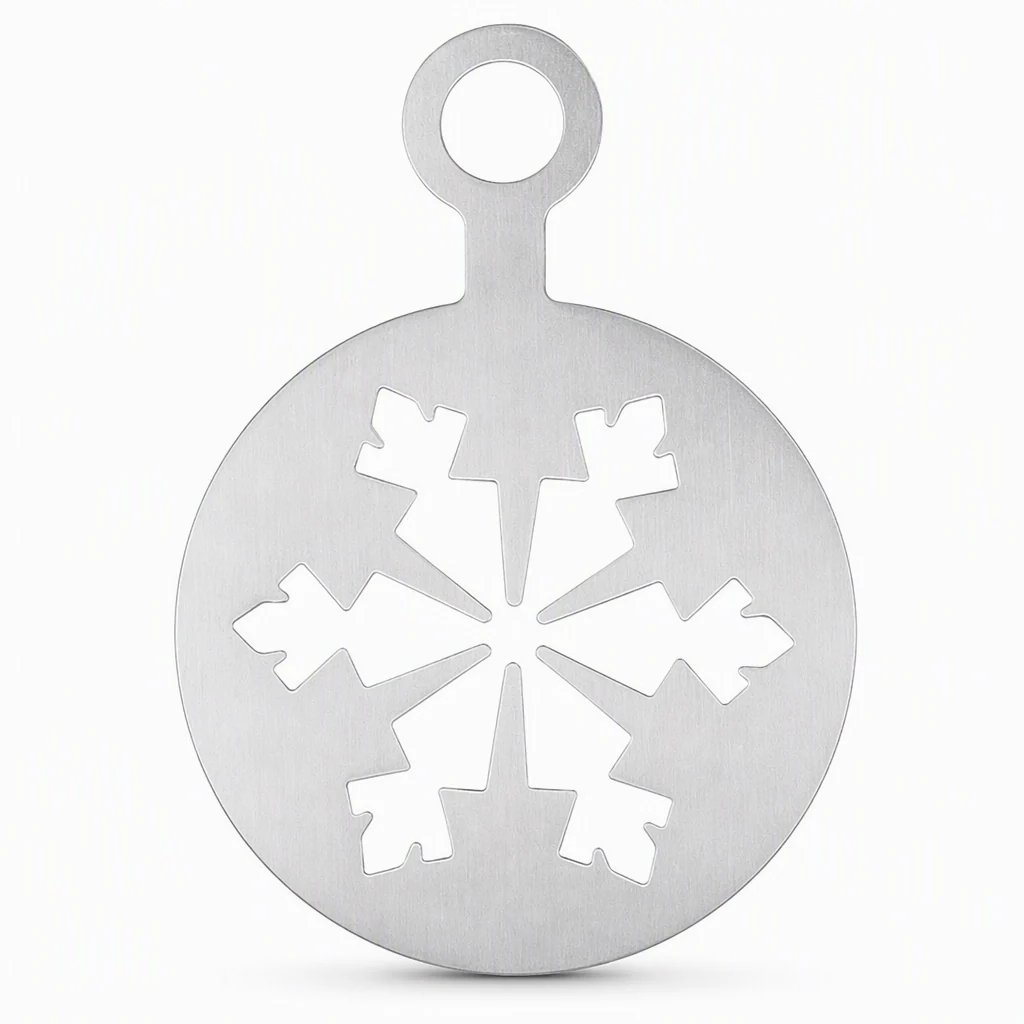 ☕ Stainless Steel Coffee Latte Art Stencil Template - Precision Powder Duster Mold 🍰