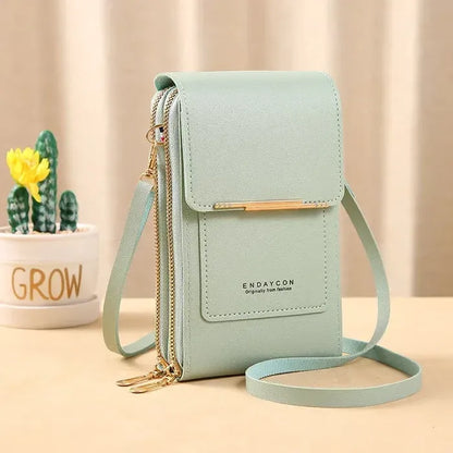 ⏳Only $13.99 Last Day Promotion - ✨RFID Anti-Theft Phone Crossbody – Touchscreen & Multi-Compartment Design📱