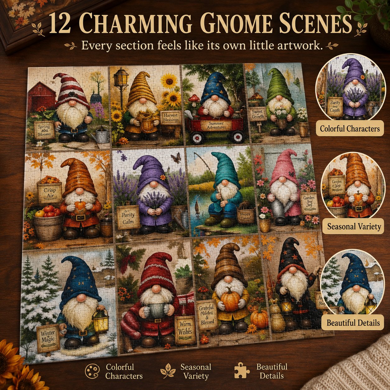 🔥Last Day 49% OFF - 🧙‍♂️🧩Gnome Tales Jigsaw Puzzle 1000 Piece
